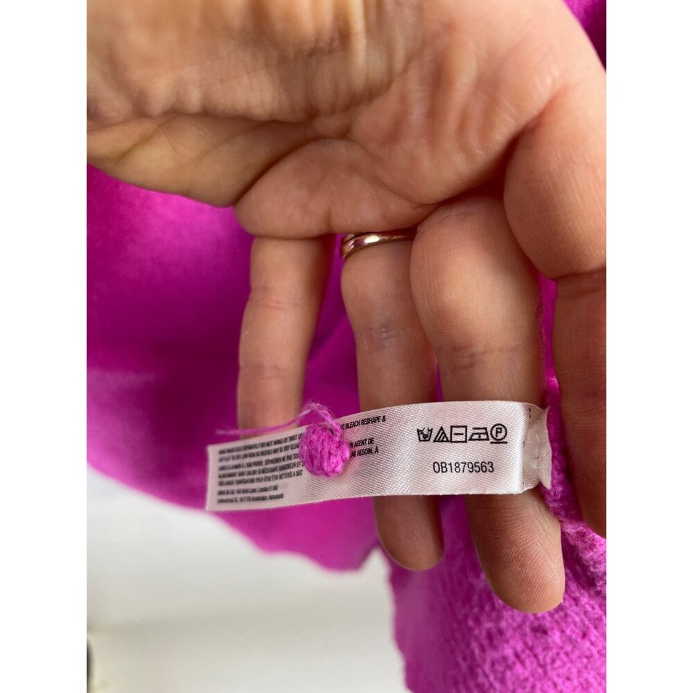 Anthropologie Daily Practice Womens Medium Oversiz Fuschia Boucle Sweater Dress - Picture 5 of 9
